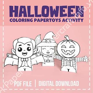 Mô hình giấy Halloween Papertoy - đồ chơi giấy thủ công PaperCraft VN