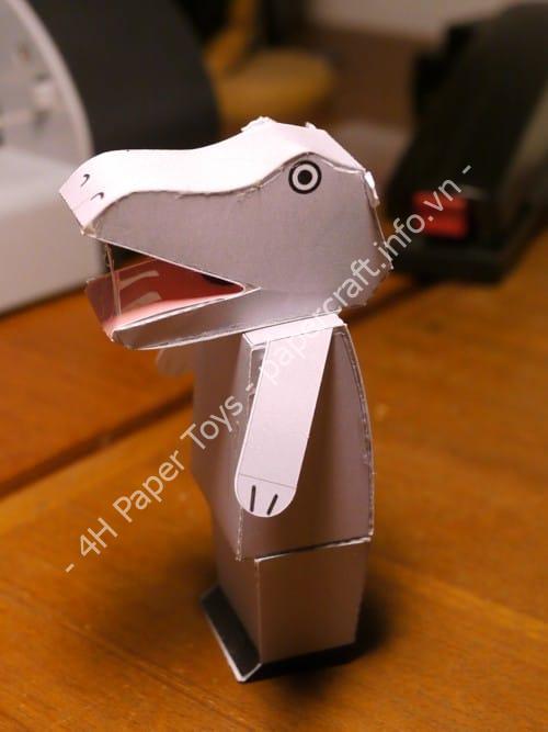 Mô hình giấy Hippo - đồ chơi giấy thủ công PaperCraft VN