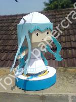 Mô hình giấy Mini Ika Musume Papercraft (from Anime Shinryaku! Ika Musume) - đồ chơi giấy thủ công PaperCraft VN