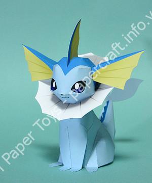 Mô hình giấy Vaporeon (Pokémon) - đồ chơi giấy thủ công PaperCraft VN