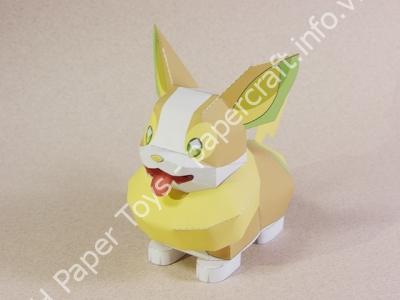 Mô hình giấy Yamper (Pokémon) - đồ chơi giấy thủ công PaperCraft VN