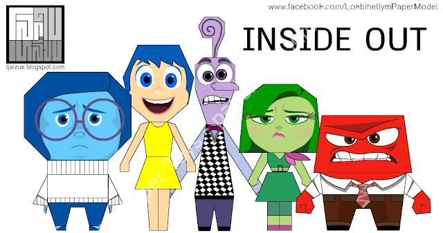 Mô hình giấy Inside Out - bộ đầy đủ