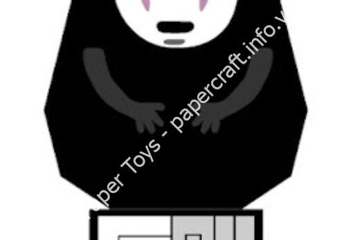 Mô hình giấy Kaonashi / No-Face (Spirited Away) - đồ chơi giấy thủ công PaperCraft VN