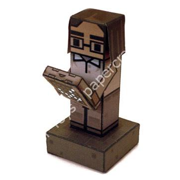Mô hình giấy Toshio Iwai (nghệ sĩ – sáng tạo Tenori-on) - đồ chơi giấy thủ công PaperCraft VN