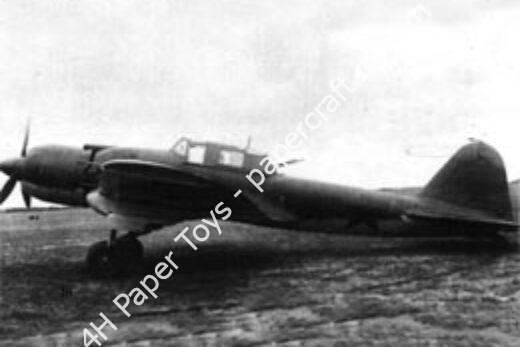 Mô hình giấy Il-2 Sturmovik – Il-2M-82 (aka Il-4) Prototype, September 1941 - đồ chơi giấy thủ công PaperCraft VN