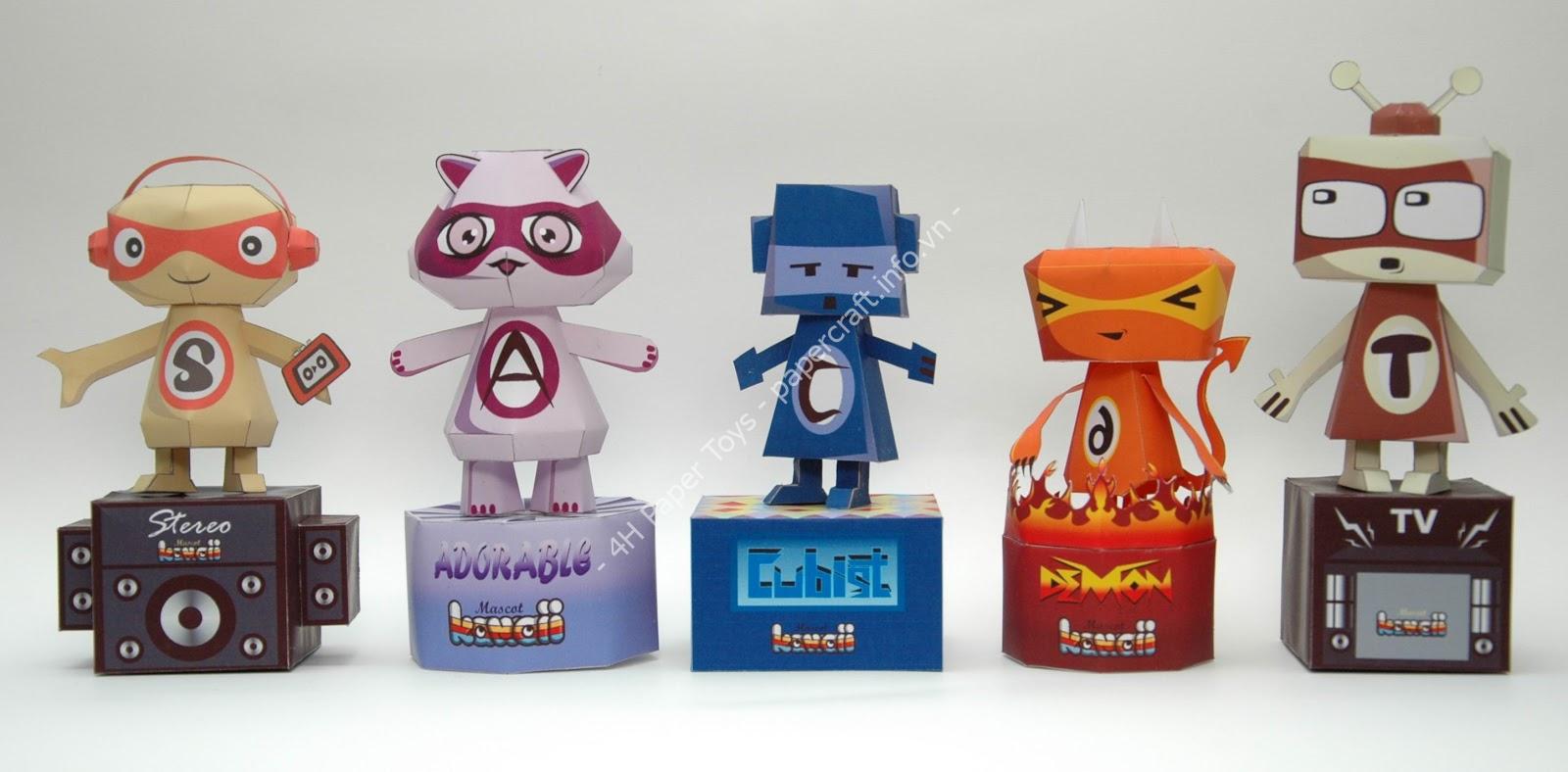 Kawaiipunk Mascot Papertoy