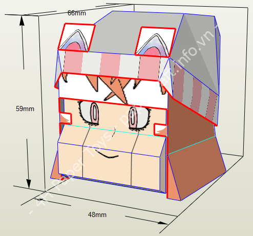 Mô hình giấy Beanie Girl - đồ chơi giấy thủ công PaperCraft VN