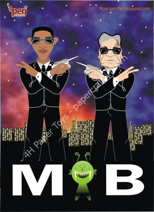 Mô hình giấy Men In Black CubeCraft - ảnh 2 - đồ chơi giấy thủ công PaperCraft VN