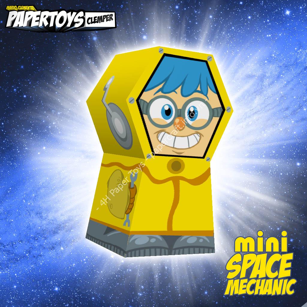 mini space mechanic - papertoys clemper