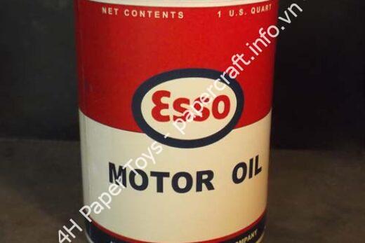 1960 Esso Extra Motor oil Papercraft - đồ chơi giấy thủ công PaperCraft VN