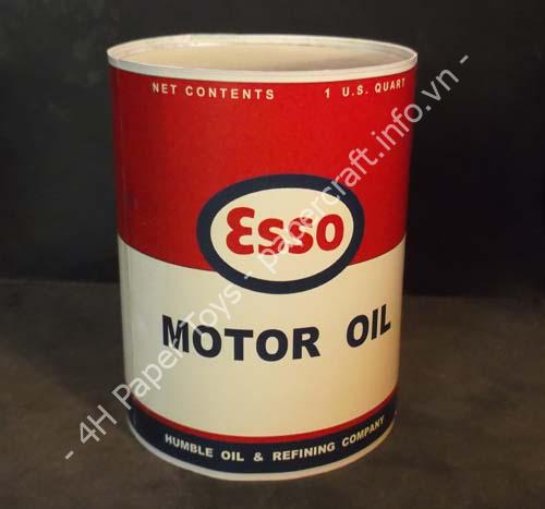 1960 Esso Extra Motor oil Papercraft - đồ chơi giấy thủ công PaperCraft VN