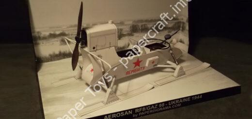 Aerosan RF8/GAZ 98 Paper Model - đồ chơi giấy thủ công PaperCraft VN