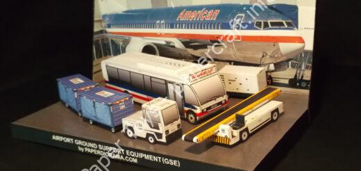Airport Ground Support Equipment (GSE) Paper Model - đồ chơi giấy thủ công PaperCraft VN