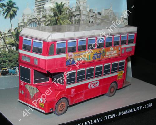 Ashok Leyland Titan – Mumbai City - đồ chơi giấy thủ công PaperCraft VN