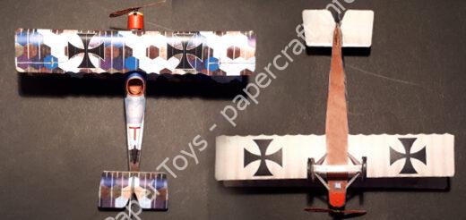Aviatik (Berg) D.1 paper model (1/64 scale) - đồ chơi giấy thủ công PaperCraft VN