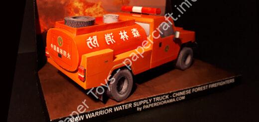 BAW Warrior water supply truck – paper model (1/35 scale) - đồ chơi giấy thủ công PaperCraft VN