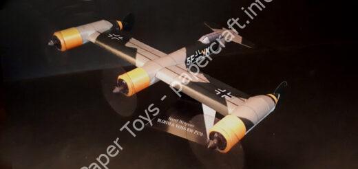 Blohm & Voss BV P.170 – Paper Model 1/100 Scale - đồ chơi giấy thủ công PaperCraft VN