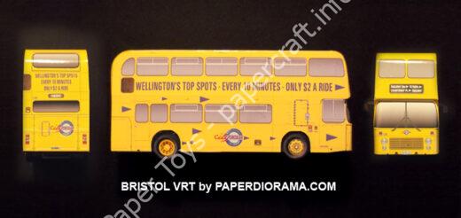 Bristol VRT Wellington City Circular Paper Diorama - đồ chơi giấy thủ công PaperCraft VN