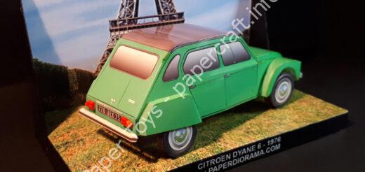 Citroen Dyane 6 1976 – paper model (1/35 scale) - đồ chơi giấy thủ công PaperCraft VN