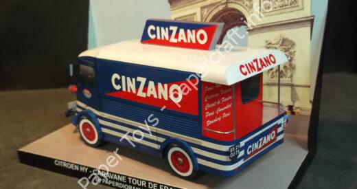 Citroen HY Cinzano 1965 Tour de France - đồ chơi giấy thủ công PaperCraft VN