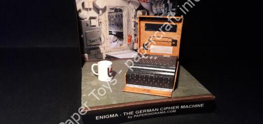 Enigma German cipher machine – Paper model 1/8 scale - đồ chơi giấy thủ công PaperCraft VN