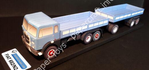 Fiat 682 N2 – 3 assi Viberti paper model (1/66 scale) - đồ chơi giấy thủ công PaperCraft VN