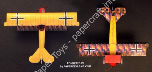 Fokker D.VII Paper Model - đồ chơi giấy thủ công PaperCraft VN