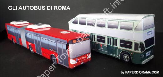 GLI AUTOBUS DI ROMA N.2 – Paper Model 1/87 Scale - đồ chơi giấy thủ công PaperCraft VN