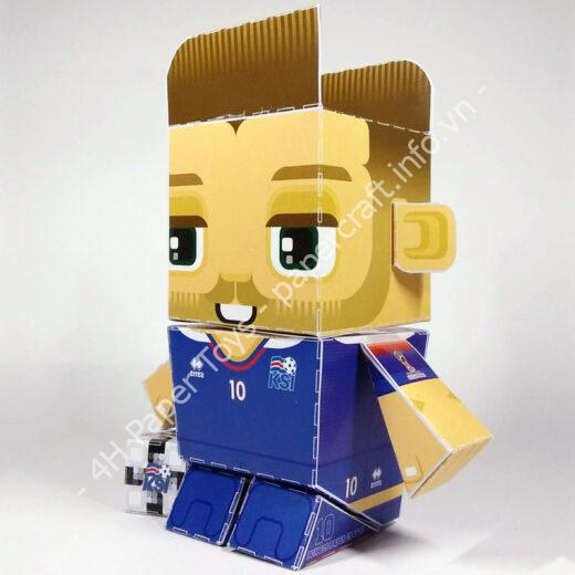Gylfi Sigurdsson (Iceland) - FIFA World Cup 2018 Box Head Papercraft Toy - đồ chơi giấy thủ công PaperCraft VN