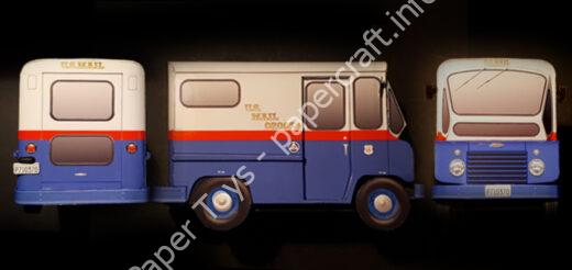 Jeep FJ3 Fleetvan U.S. Mail – Paper model 1/35 scale - đồ chơi giấy thủ công PaperCraft VN
