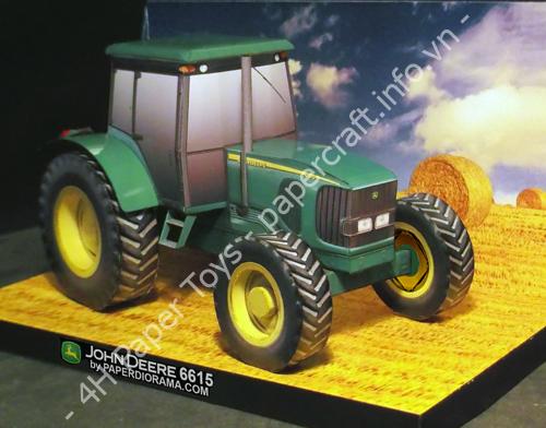 John Deere 6615 Paper Diorama - đồ chơi giấy thủ công PaperCraft VN