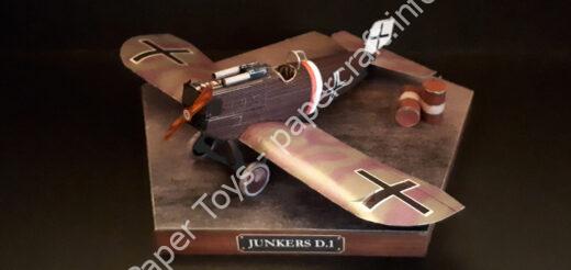 JUNKERS D.1 – Paper model 1/64 scale - đồ chơi giấy thủ công PaperCraft VN