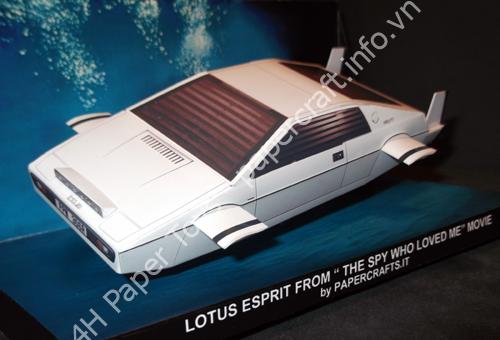 Lotus Esprit from 1977 James Bond Film The Spy Who Loved Me - đồ chơi giấy thủ công PaperCraft VN