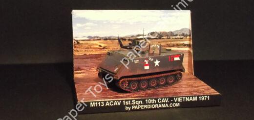 M113 ACAV paper model (1/72 scale) - đồ chơi giấy thủ công PaperCraft VN