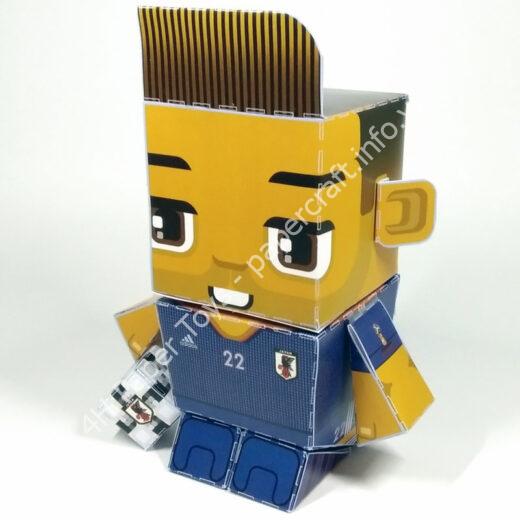 Maya Yoshida (Japan) - FIFA World Cup 2018 Box Head Papercraft Toy - đồ chơi giấy thủ công PaperCraft VN
