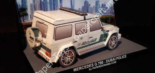 Mercedes G700 Dubai police – Paper Model 1/35 scale - đồ chơi giấy thủ công PaperCraft VN