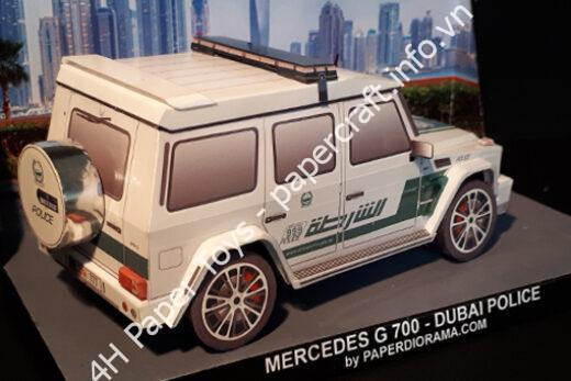 Mercedes G700 Dubai police – Paper Model 1/35 scale - đồ chơi giấy thủ công PaperCraft VN