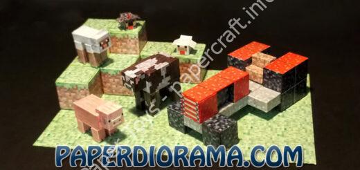 Minecraft Papercraft 3D Farm Set - đồ chơi giấy thủ công PaperCraft VN
