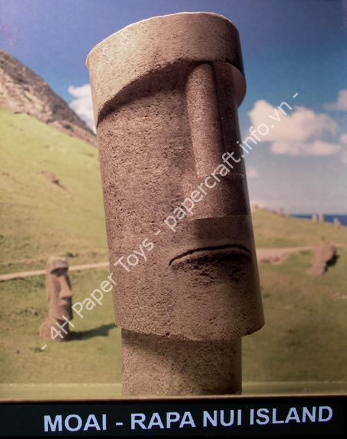 Moai – Rapa Nui Island paper diorama - đồ chơi giấy thủ công PaperCraft VN