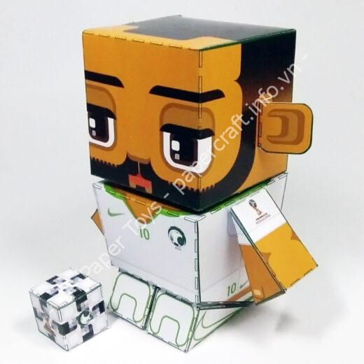 Mohammad Al-Sahlawi (Saudi Arabia) - FIFA World Cup 2018 Box Head Papercraft Toy - đồ chơi giấy thủ công PaperCraft VN