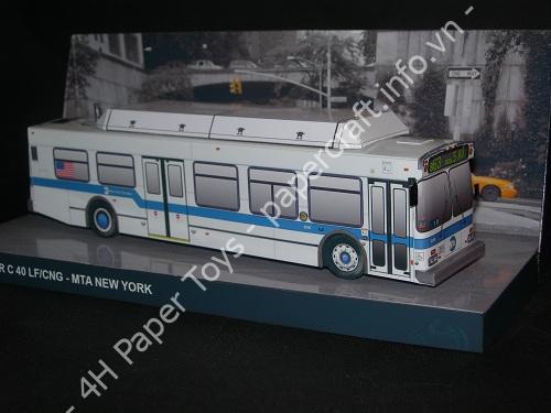 New York City Bus – New Flyer - đồ chơi giấy thủ công PaperCraft VN