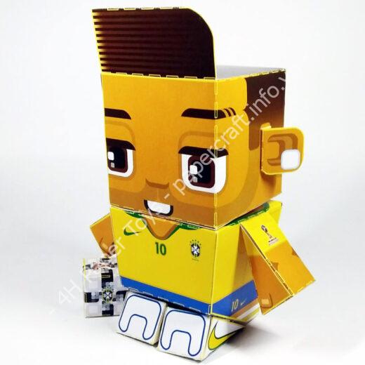 Neymar (Brazil) - FIFA World Cup 2018 Box Head Papercraft Toy - đồ chơi giấy thủ công PaperCraft VN
