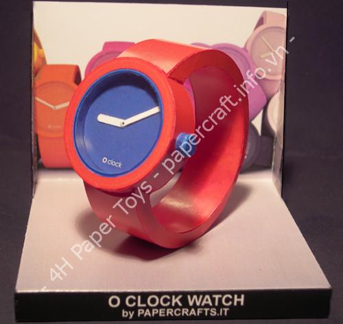 O clock watch papercraft - đồ chơi giấy thủ công PaperCraft VN
