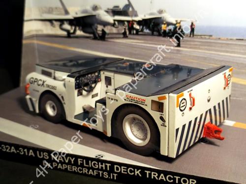 Paper Model US Navy Flight Deck Tractor AS32A - đồ chơi giấy thủ công PaperCraft VN