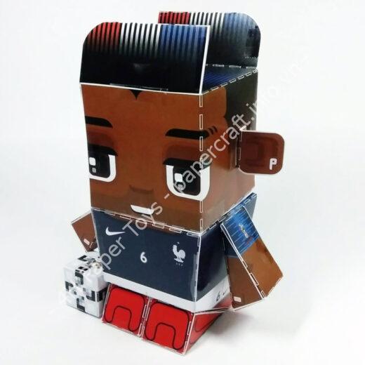 Paul Pogba (France) - FIFA World Cup 2018 Box Head Papercraft Toy - đồ chơi giấy thủ công PaperCraft VN