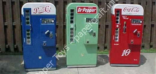 Pepsi & Pepper Soda Machines Papercraft - đồ chơi giấy thủ công PaperCraft VN