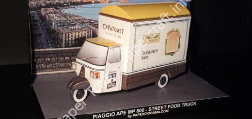 PIAGGIO APE MP STREETFOOD TRUCK – Paper model 1/35 scale - đồ chơi giấy thủ công PaperCraft VN
