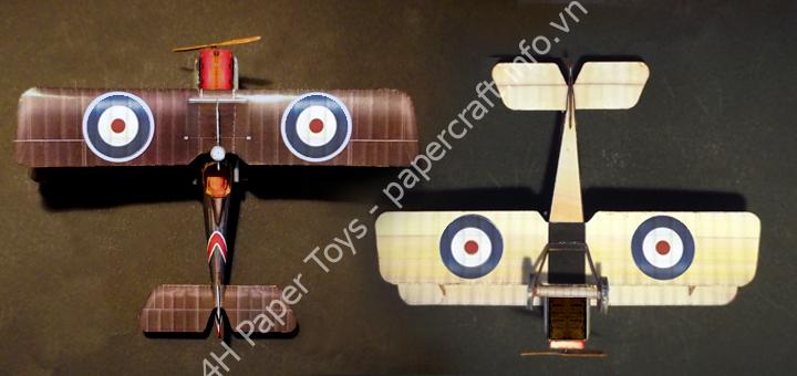 RAF (Royal Aircraft Factory) SE5 A paper model (1/64 scale)