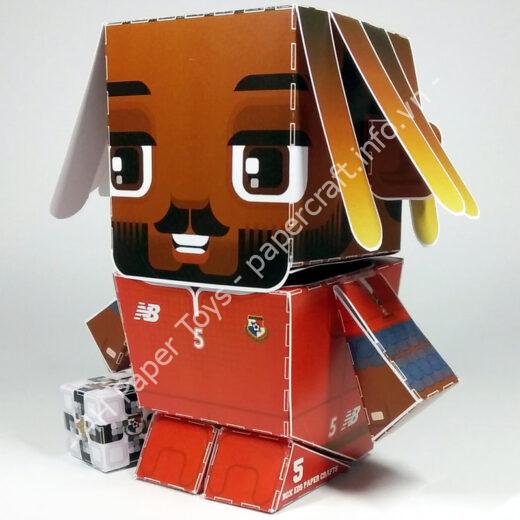 Roman Torres (Panama) - FIFA World Cup 2018 Box Head Papercraft Toy - đồ chơi giấy thủ công PaperCraft VN