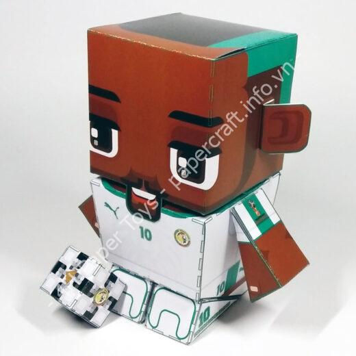 Sadio Mane (Senegal) - FIFA World Cup 2018 Box Head Papercraft Toy - đồ chơi giấy thủ công PaperCraft VN